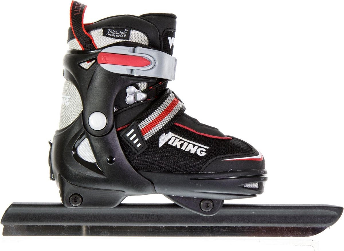 Viking Schaatsen - Maat 28-31 - Unisex - zwart/grijs/rood/wit