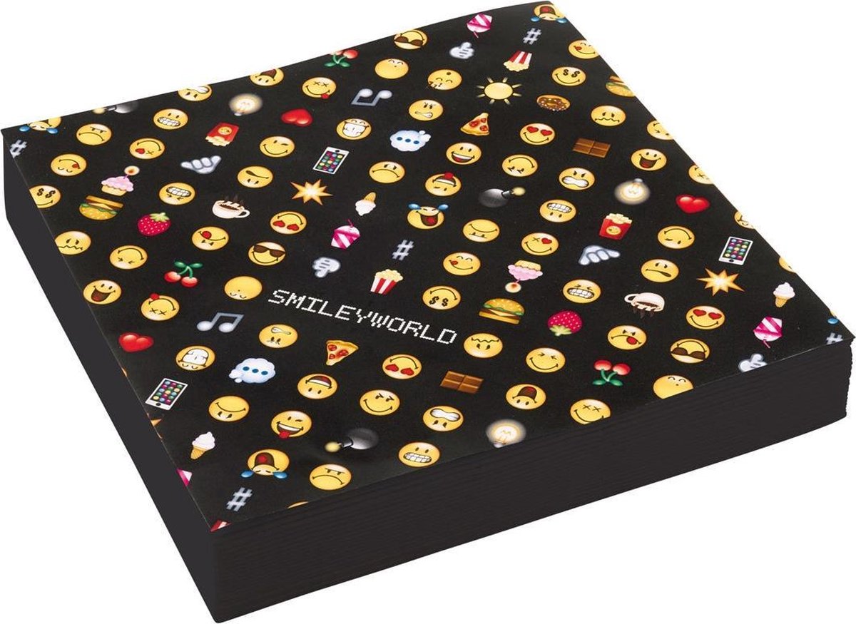 Smiley Servetten 33x33cm 20 stuks