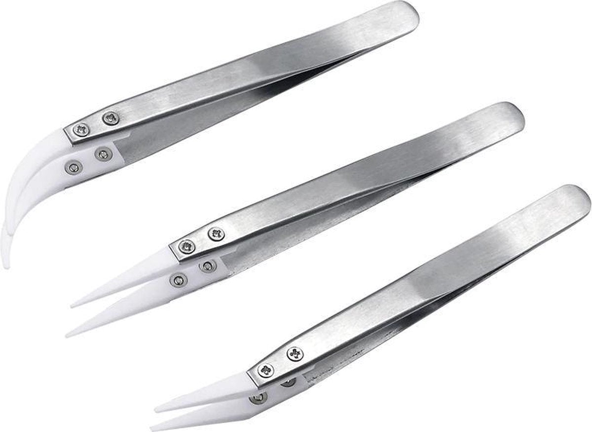 3 Stuks Keramische Pincetten (1500 Graden Hittebestendig)