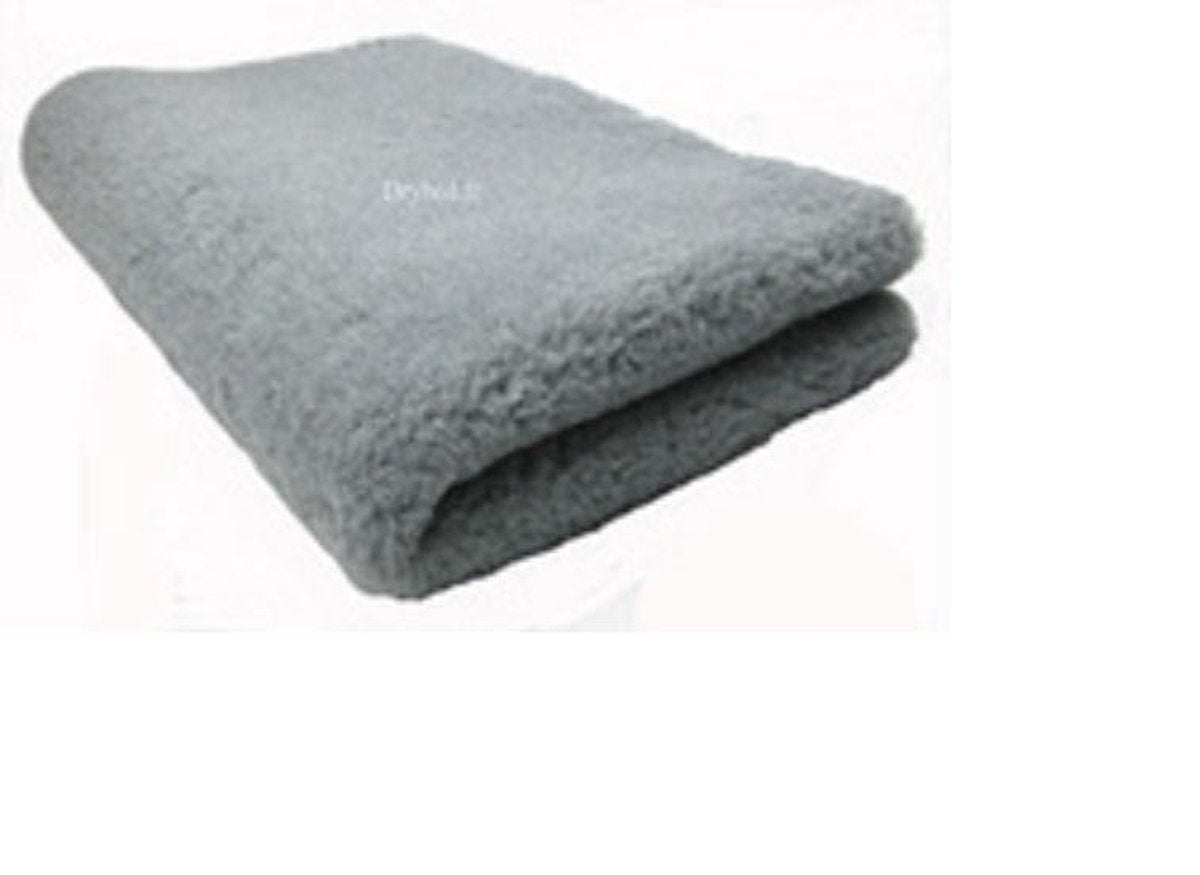 2 Stuks - Vetbed - Dierenmat - Dierenkleed - Benchmat - Puppykleed - Grijs effen - Latex Anti Slip 75 x 50 cm - Machine wasbaar