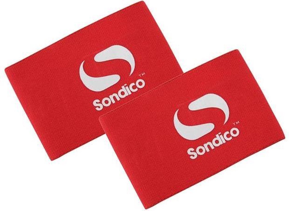 Sondico - scheenbeschermer bandjes - voetbal - 1 Maat - Rood/Wit