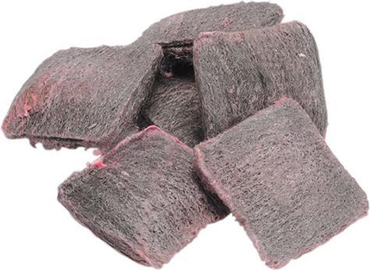 Maus XL schuursponsjes met zeep staalwol - 100 stuks extra grote zeepsponsjes-  Voordeelverpakking 90x70x20mm