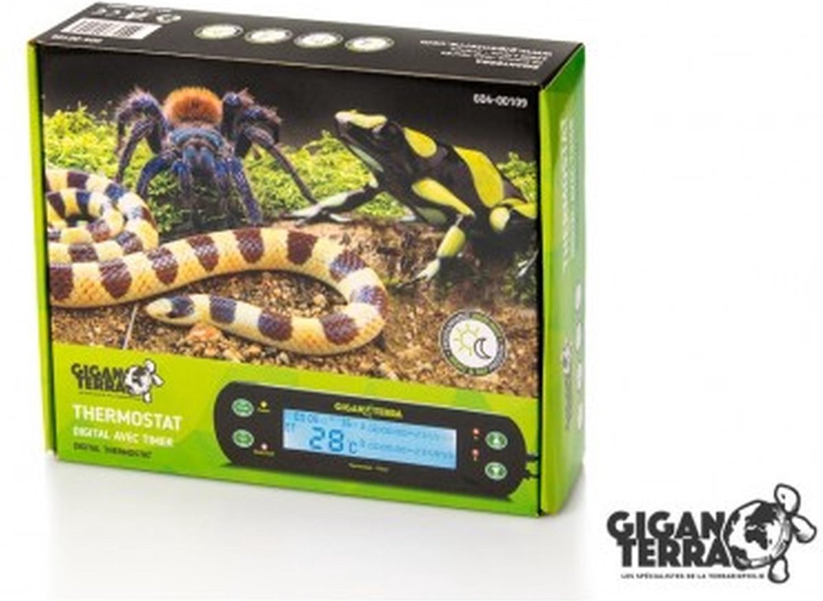 Giganterra Thermostaat dag en nacht timer 600watt