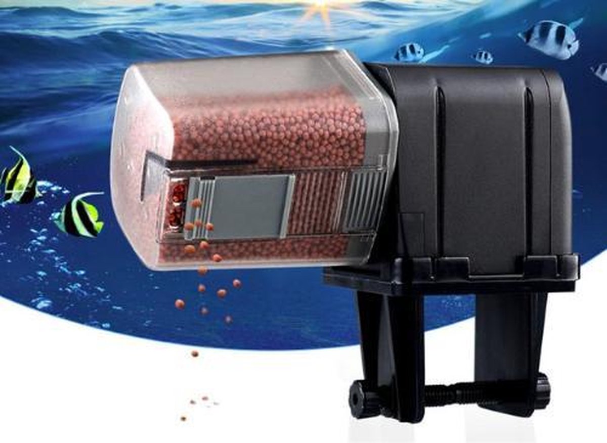 Dierplezier automatische voederautomaat vissen - Aquarium voederbak - 24 uren voederbak - Timer voederbak vissen -