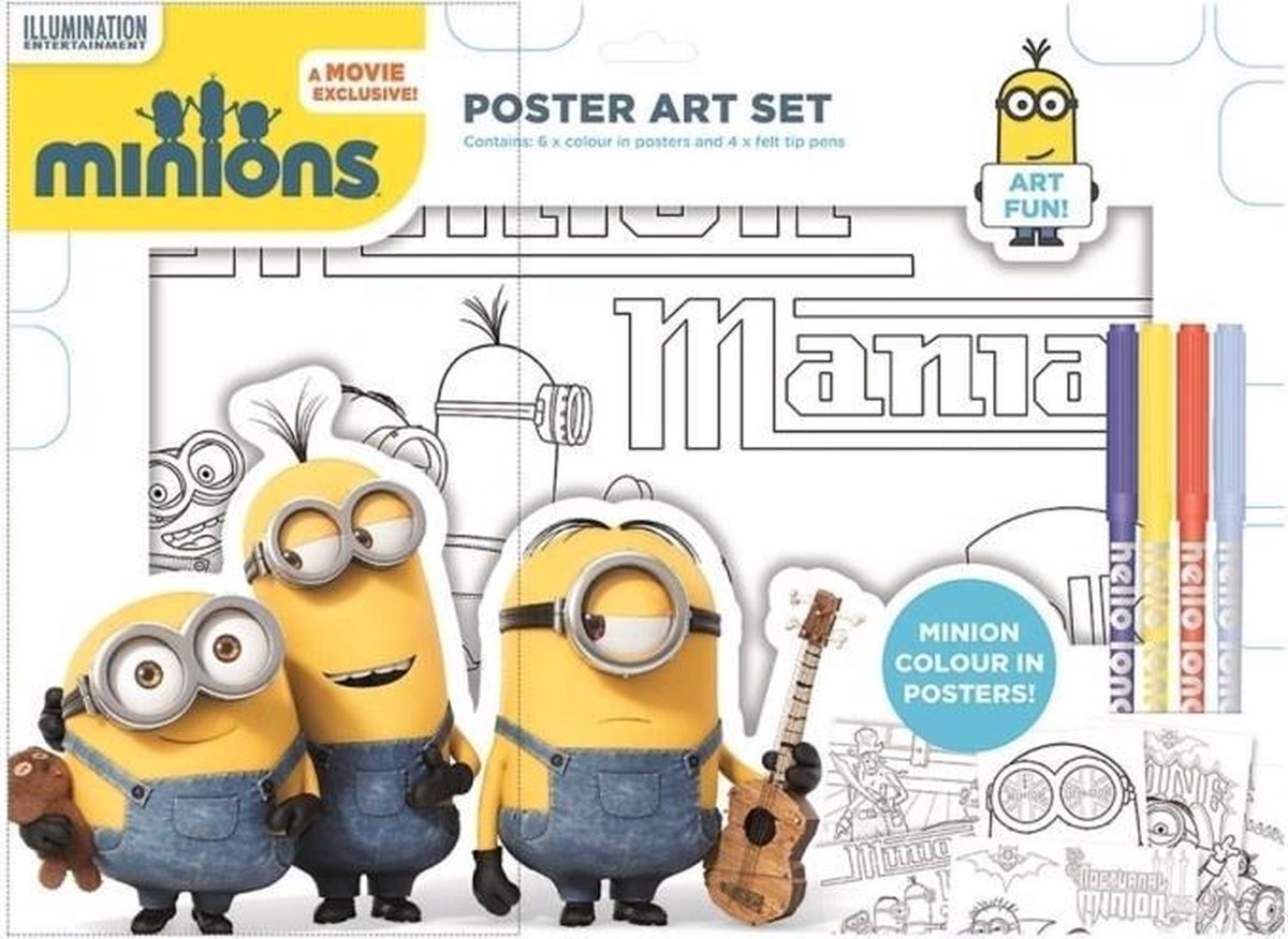 Kleurposterset Minions 10-delig