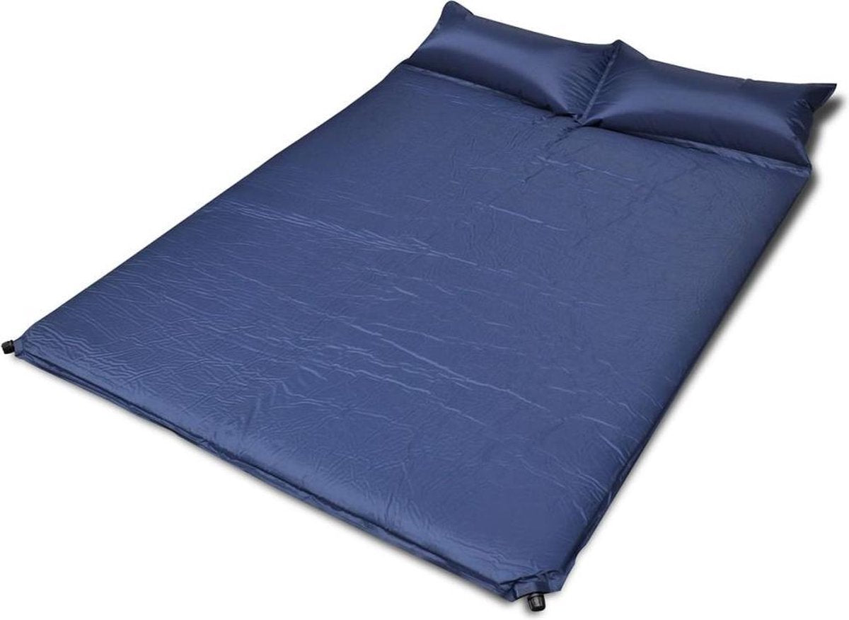Slaapmat zelfopblazend blauw 190 x 130 x 5 cm (dubbel)