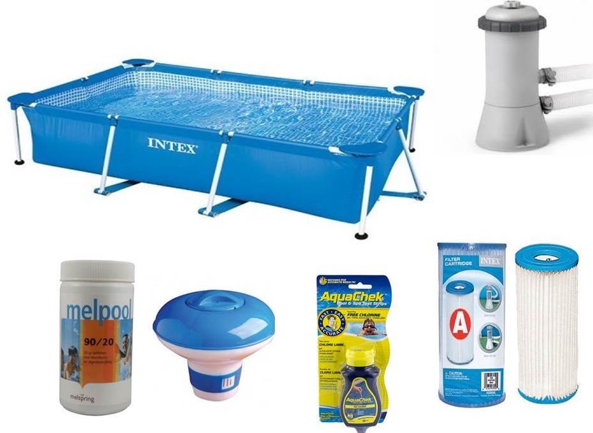 Intex Frame Pool Rechthoekig 300x200x75 cm - Zwembad vdv Super Deal