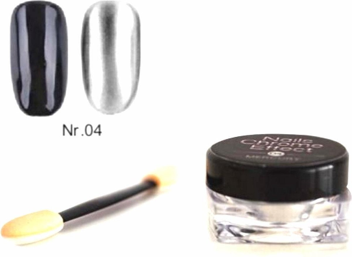Nail Art Chrome Effect Mercury