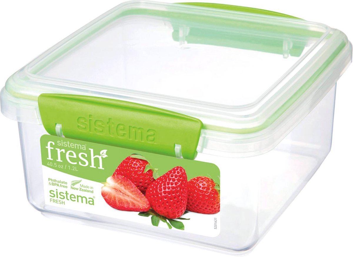 Sistema Fresh voorraaddoos - rechthoekig groen - 1.2L
