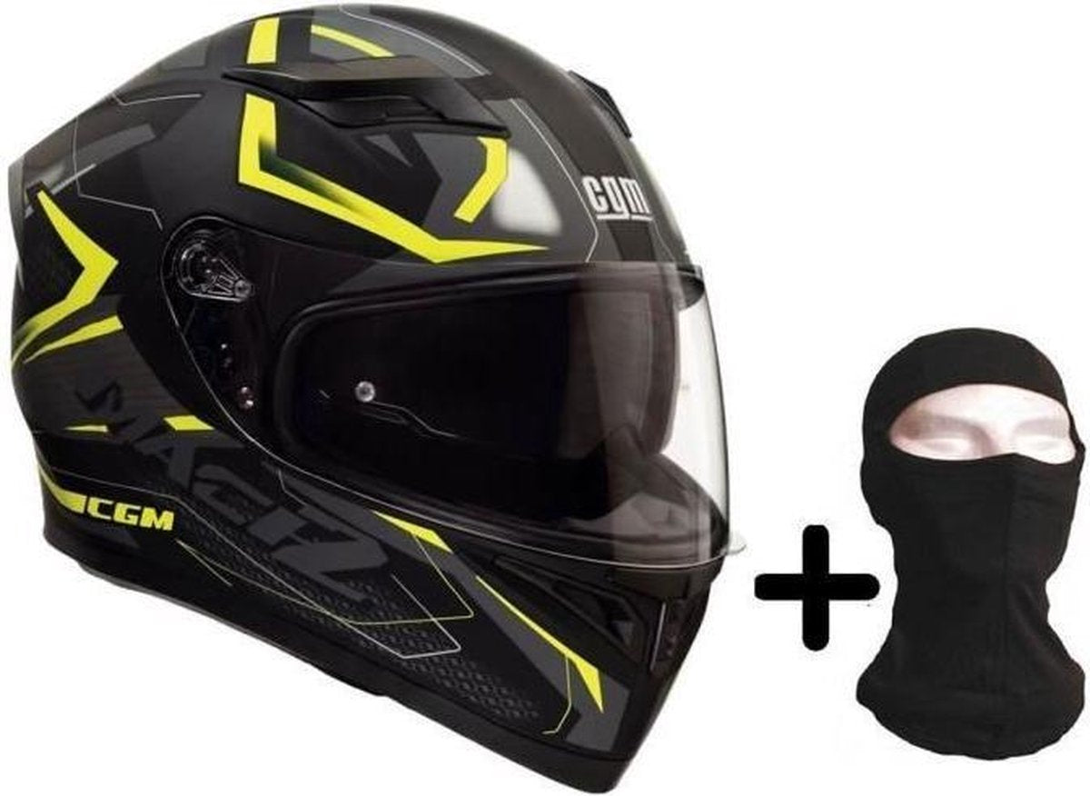 CGM integraalhelm 316G Match2 + bivakmuts - heren - zwart en geel