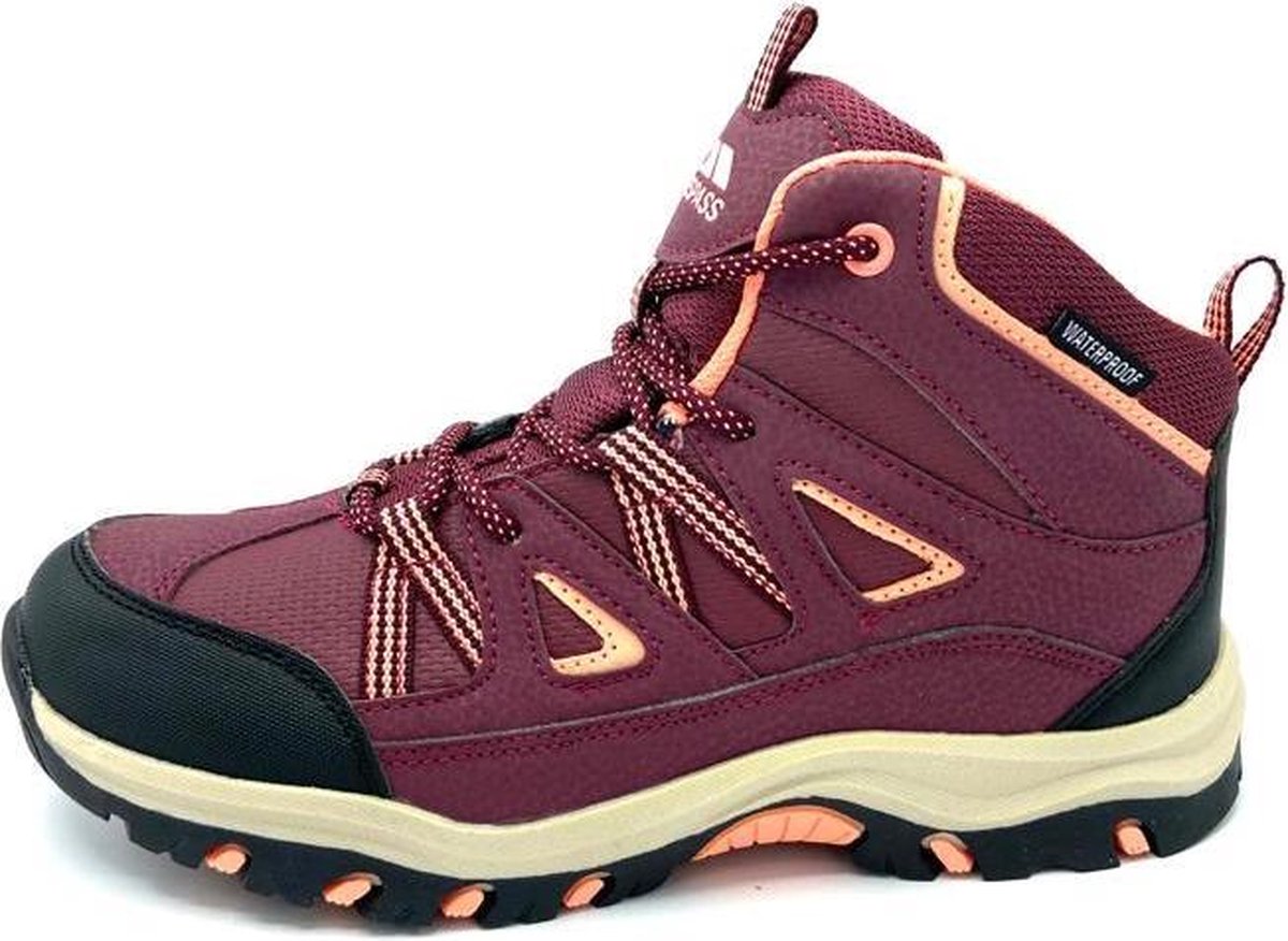 Trespass Waterproof Wandelschoenen - Donker Roze/Zwart - Maat 37