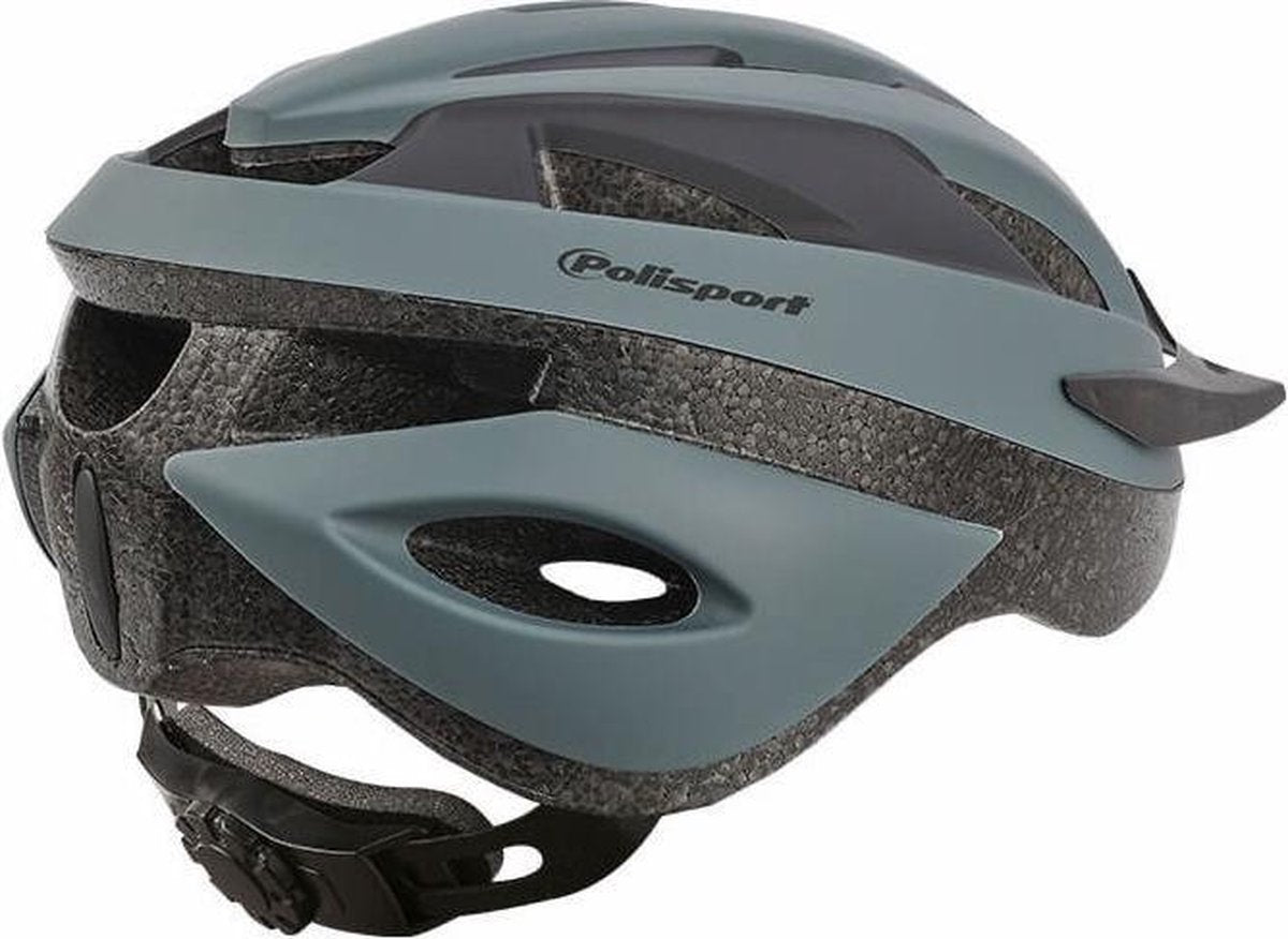 polisport sport ride fietshelm l 58-62cm grijs/zwart
