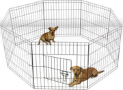 Puppyren Uitvouwbaar Zwart 91cm hoog - 560cm omtrek