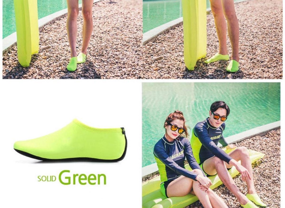 Erg conforatabele en flexibele Waterschoenen voor Dames en Heren Outdoor Strand Zwemmen Aqua Sokken Sneldrogende Blootsvoets Schoenen Surfen Yoga Zwembad - Groen - maat 40-41