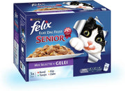 FELIX Elke Dag Feest Senior - Kattenvoer - 12 x 100 gr