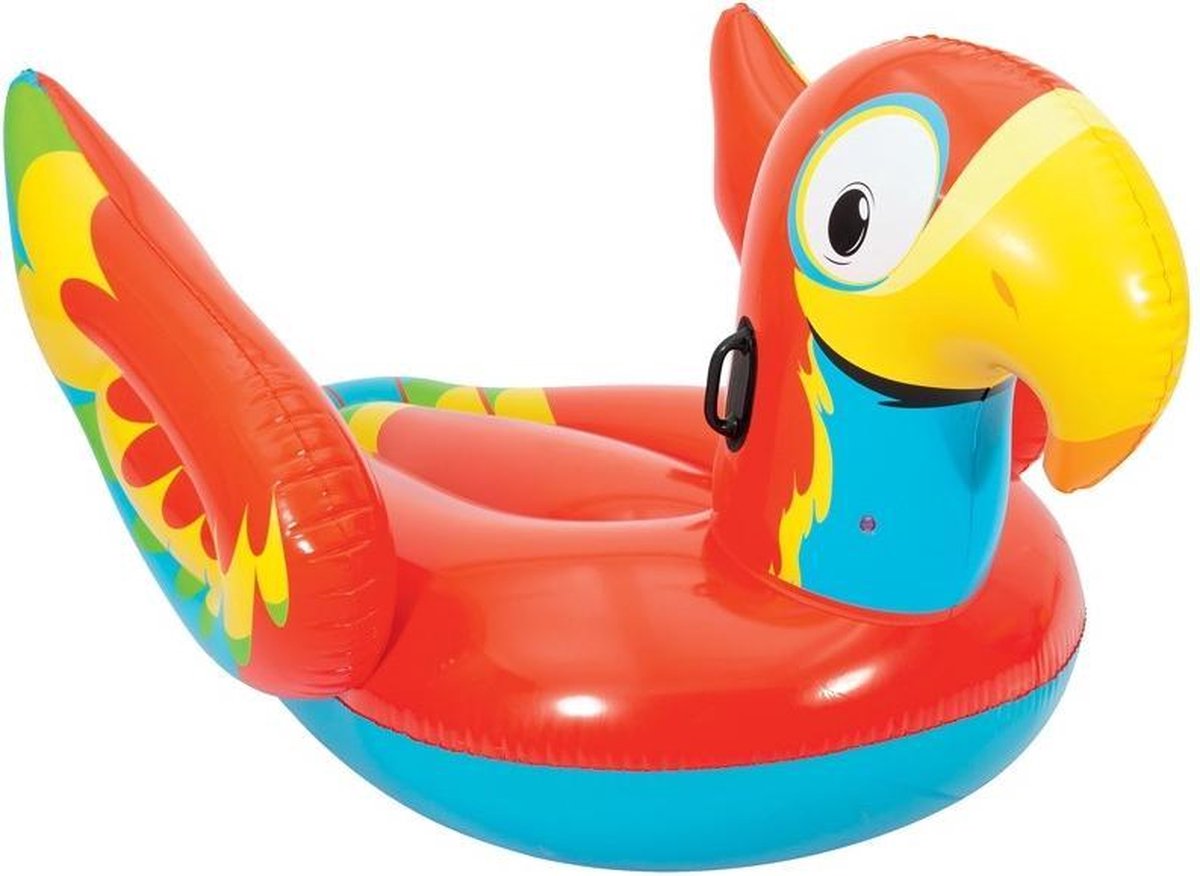 Opblaasfiguur - Opblaasbare Papegaai - Ride-On - 203 cm