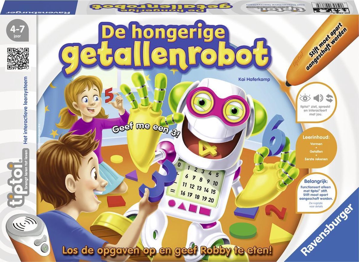 Ravensburger tiptoi® spel De Hongerige Getallenrobot
