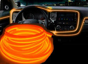 LED strip -- EL Wire -- 5 Meter -- Auto interieur verlichting -- Oranje -- USB Aansluiting