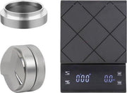 Barista uitbreiding set 53mm - zilver - barista weegschaal - koffie verdeler - doseerring - solis - sage