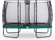 Trampoline EXIT Elegant - 244x427cm met veiligheidsnet Economy - groen
