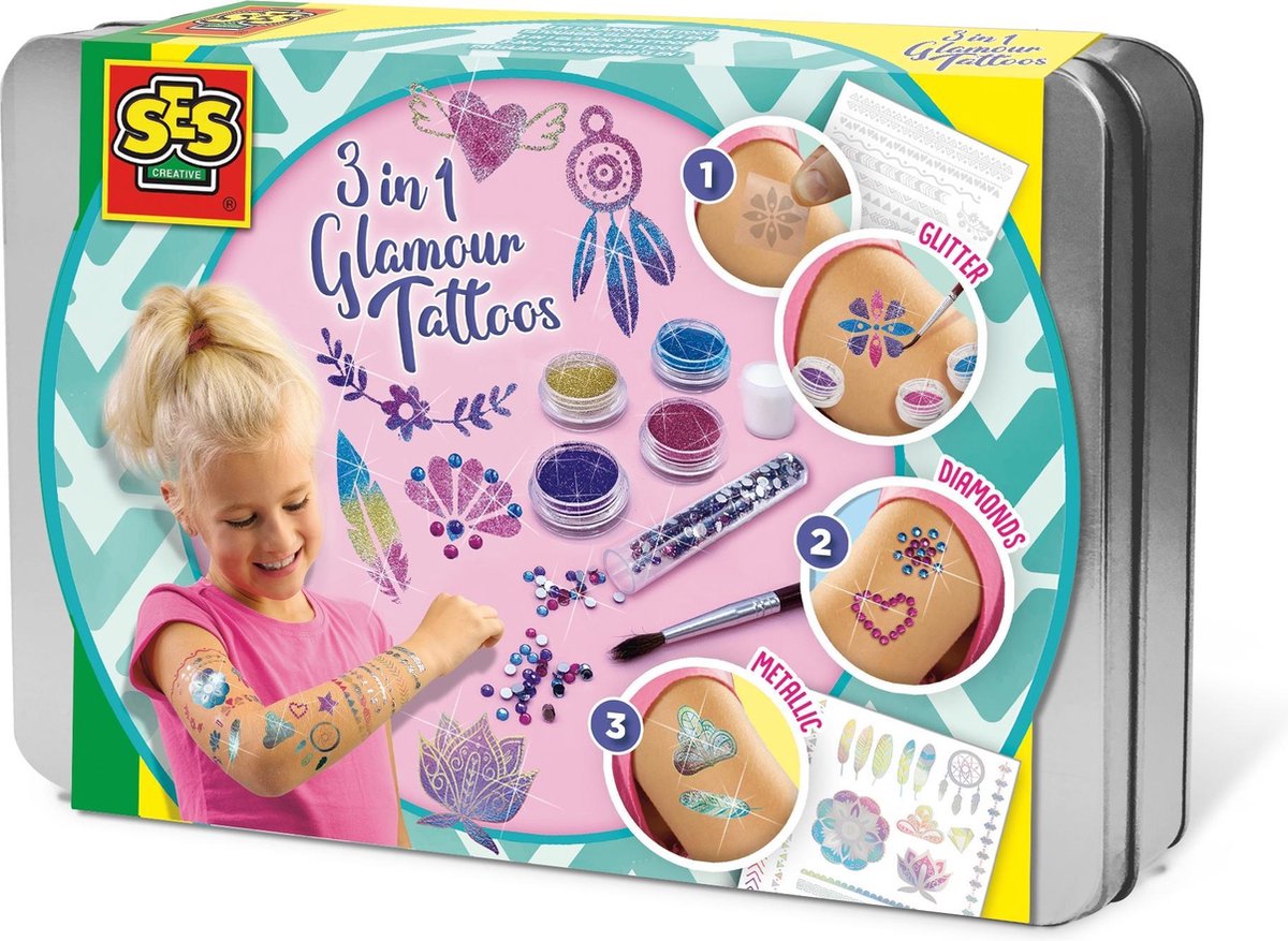 SES 3 in 1 Glamour tattoos - Neptattoo - Makkelijk afwasbaar