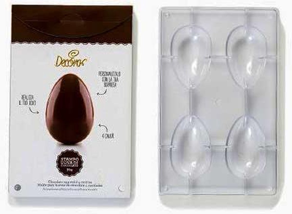 Decora Chocolade Holvorm Half Ei Glad