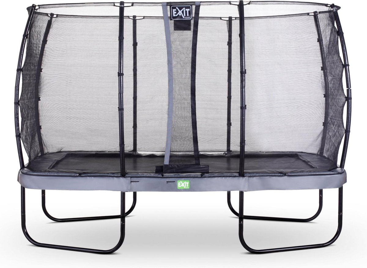 Trampoline EXIT Elegant - 244x427cm met net Economy - grijs