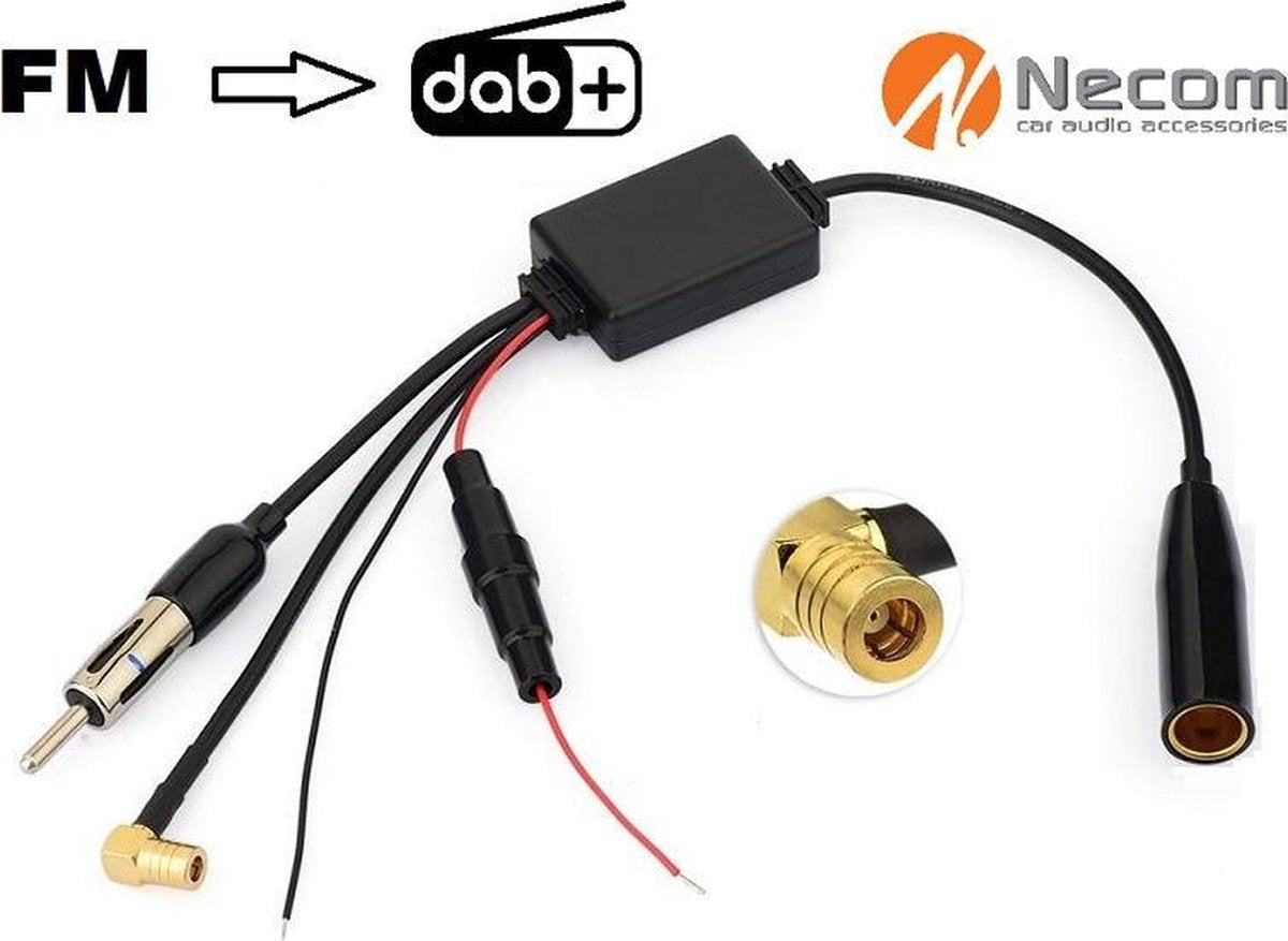 Necom DAB+ Splitter - Van FM naar DAB+ - met 1 kabel