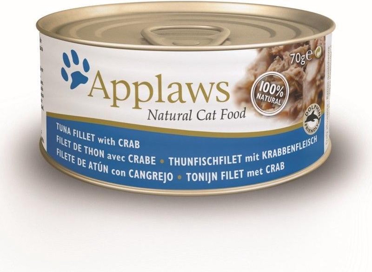 Applaws Blik Cat 70 gram Smaak - TONIJN FILET & KAAS