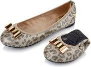 Sorprese – ballerina schoenen dames – Butterfly twists Chloe zilver luipaard – maat 40 - ballerina schoenen meisjes