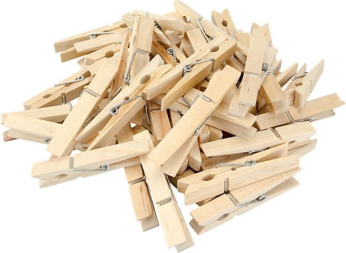 HOUTEN WASKNIJPERS | HOUTEN KNIJPERS | WASKNIJPERS KLEDING | 48 STUKS | WOODEN CLOTHES PEGS