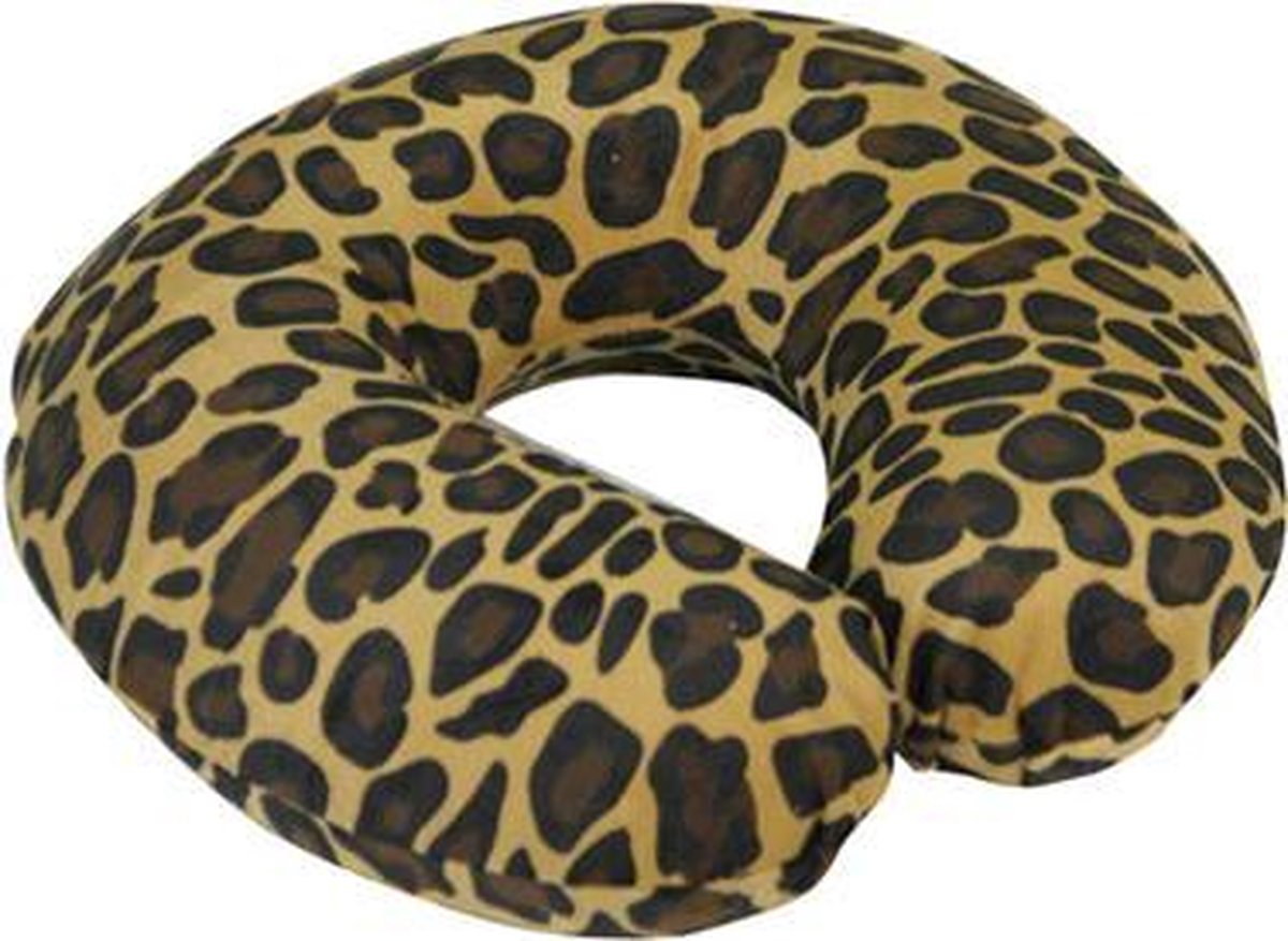Aidapt nekkussen reiskussen - memoryfoam leopard print