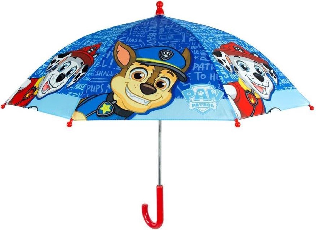 Perletti Kinderparaplu Paw Patrol 66 Cm Automatisch Blauw