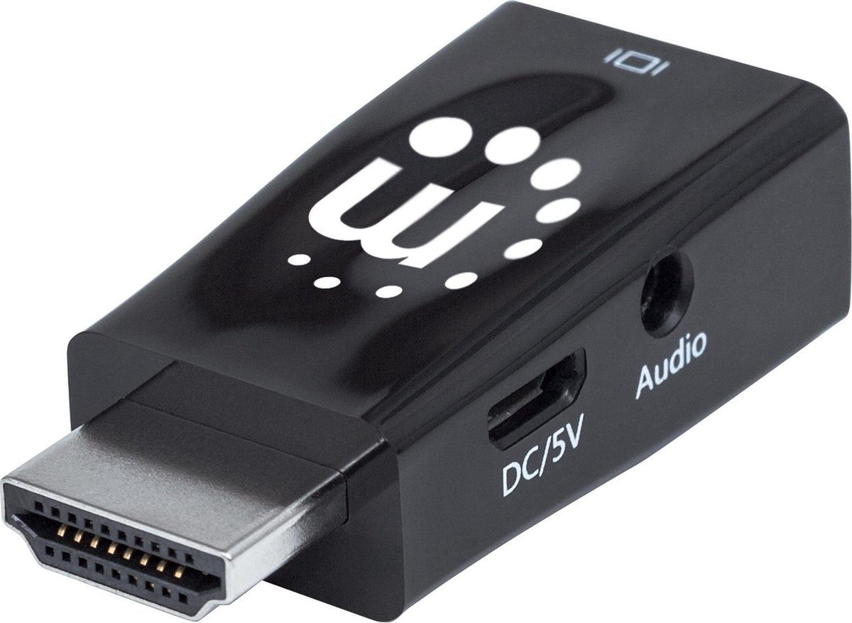 Manhattan HDMI auf VGA-Mikrokon. optional MikroUSB Stromport