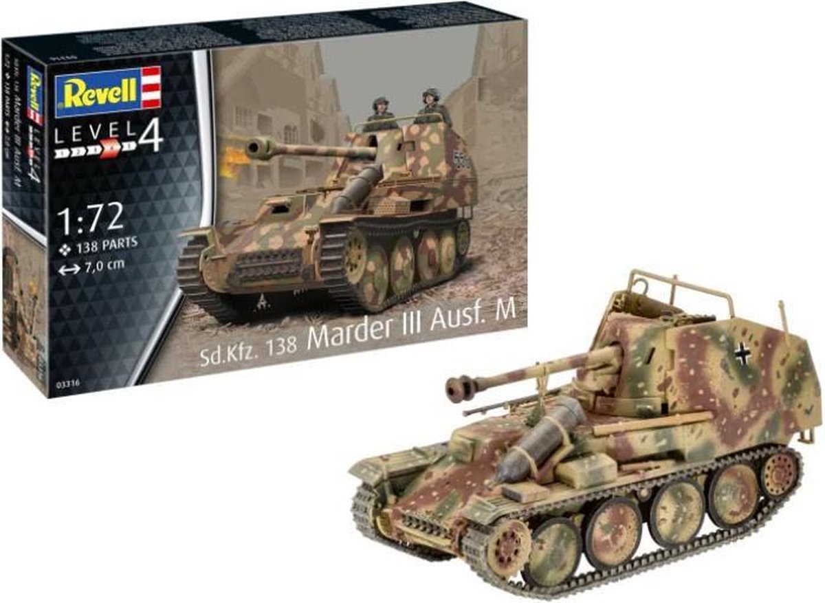 1:72 Revell 03316 Sd.Kfz. 138 Marder III Ausf. M Plastic kit