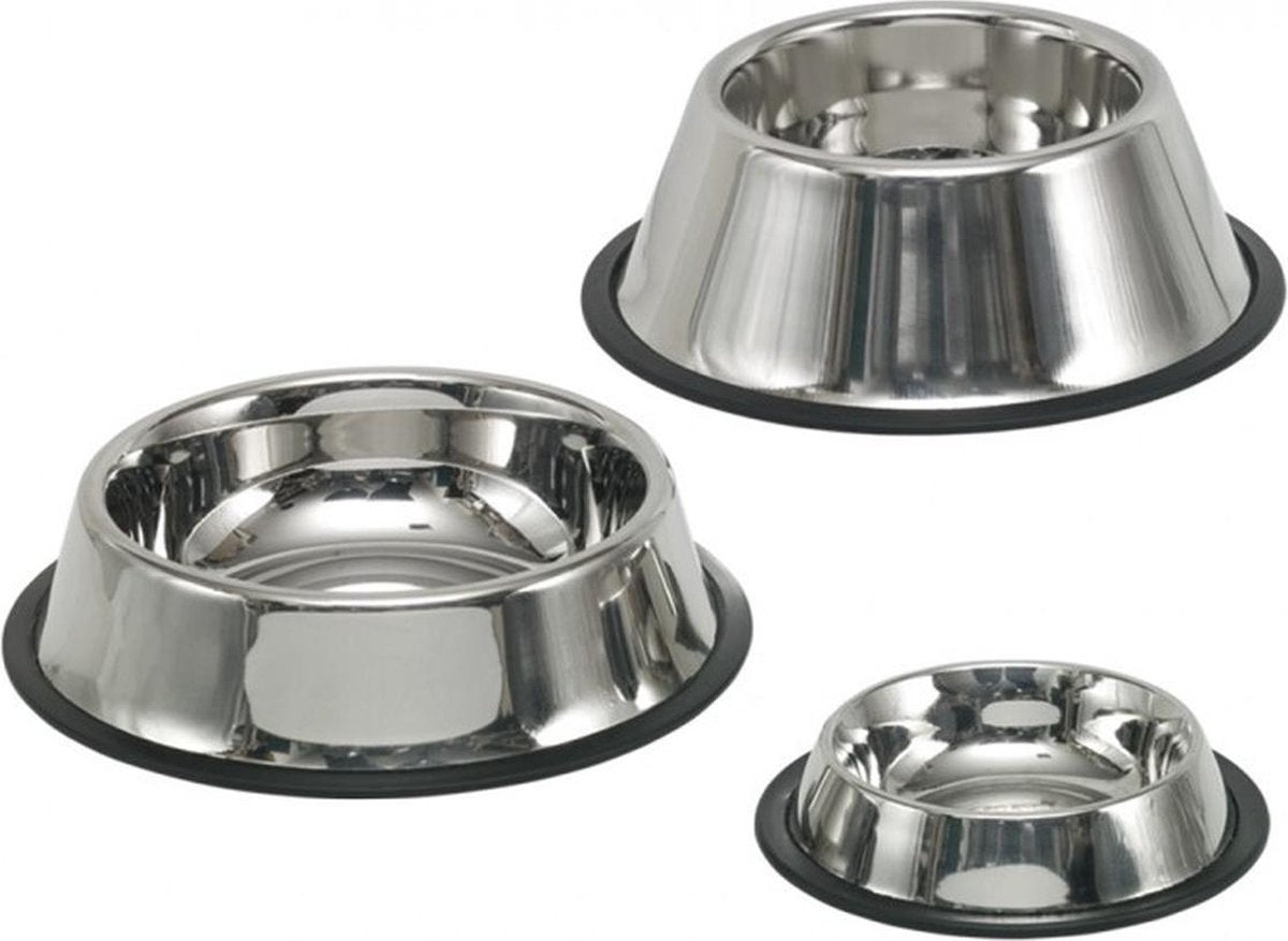 Nobby - Eetbak - RVS - Rubbere onderkant - ø 23cm - 0