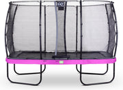 Trampoline EXIT Elegant - 244x427cm met veiligheidsnet Economy - paars