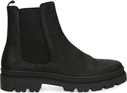 Manfield - Heren - Zwarte suède chelsea boots - Maat 44