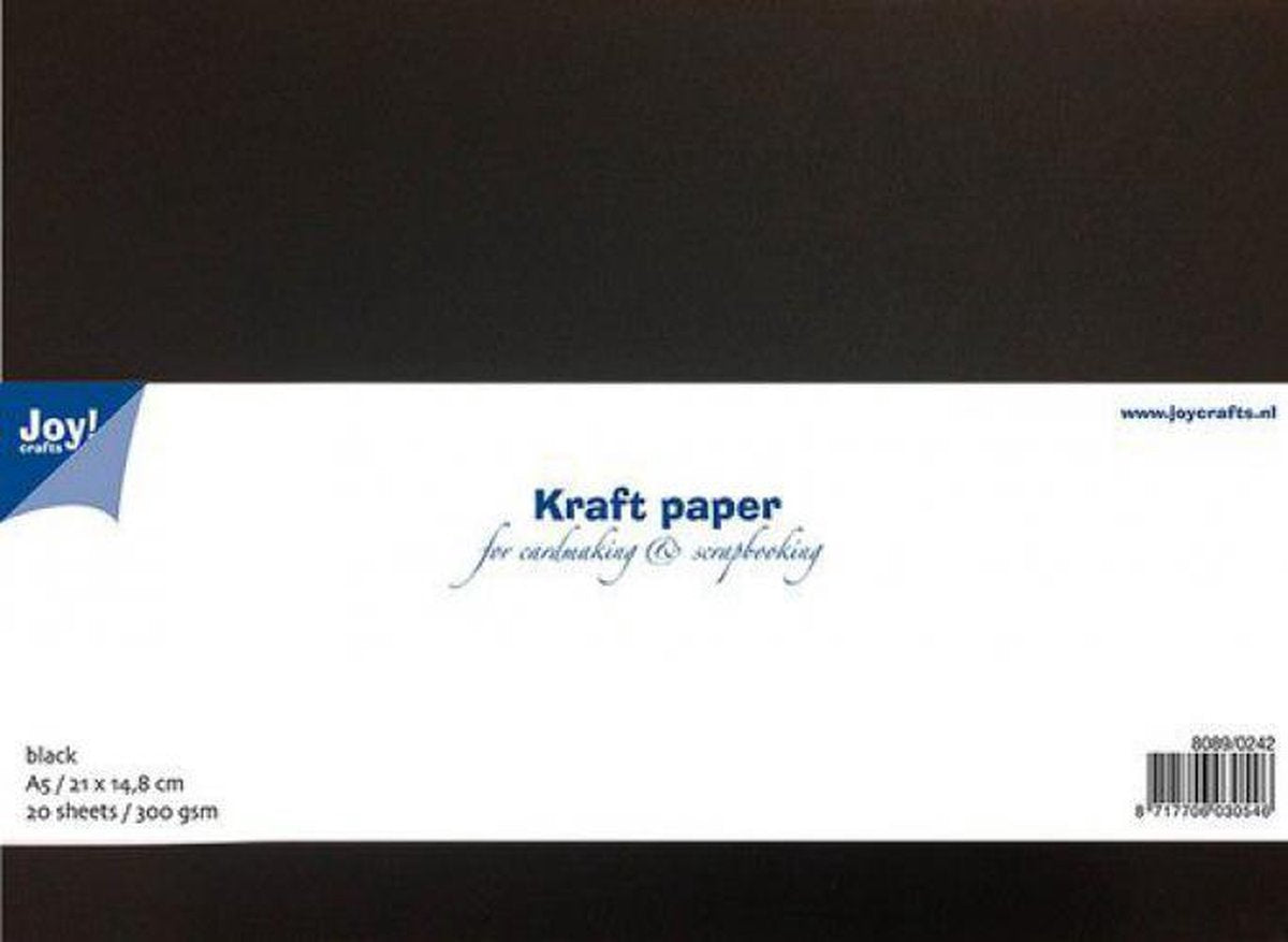 Joy! Crafts Kraftpapier Zwart A5 20vl 8089/0242 300gr