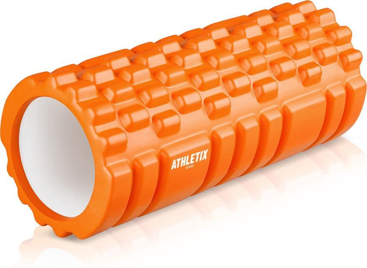 Athletix® - Grid Foam Roller - Trigger point - Yoga - 33cm - Oranje