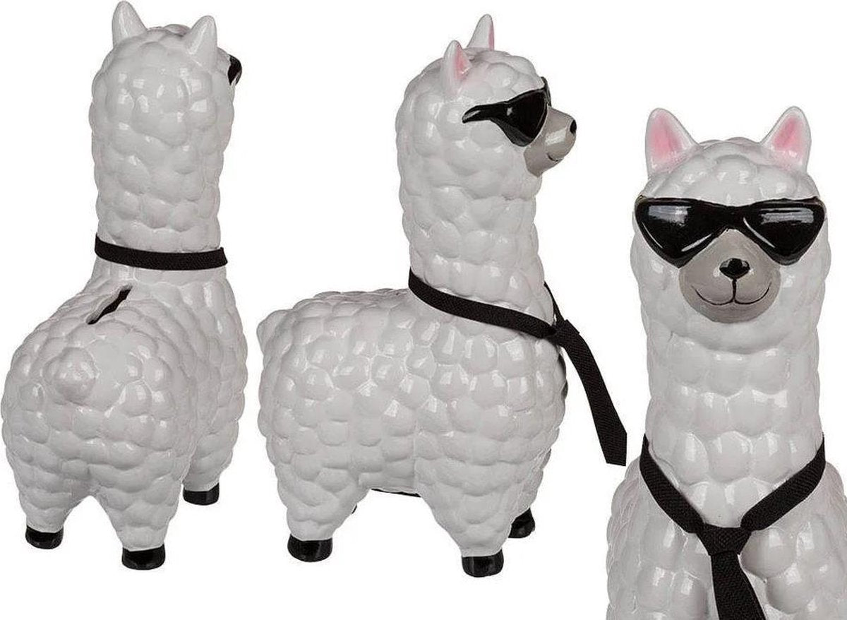 Lama Spaarpot Met Stropdas En Zonnebril