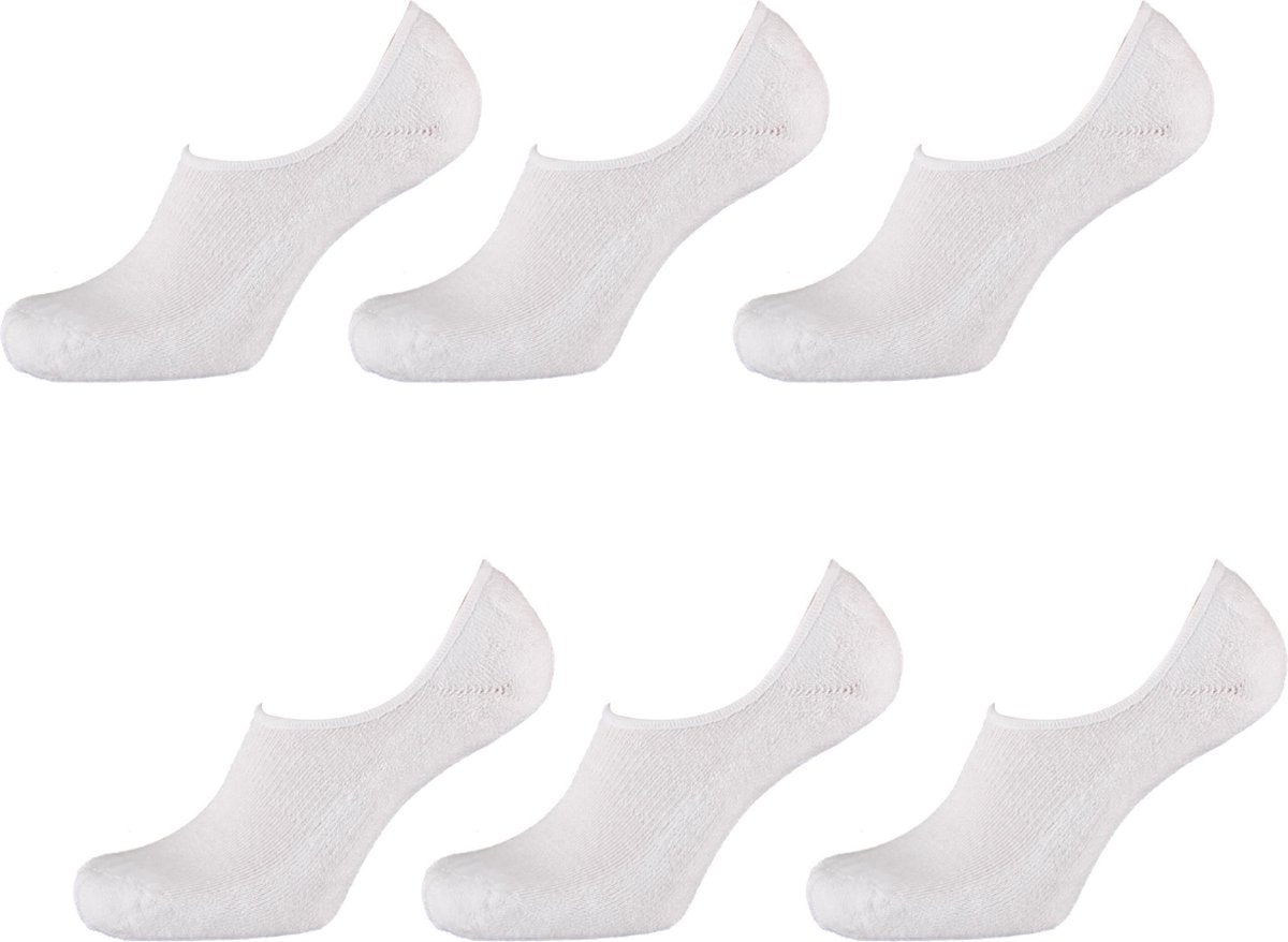 Apollo 6P Invisible Sneakersokken Wit - Maat 36-41
