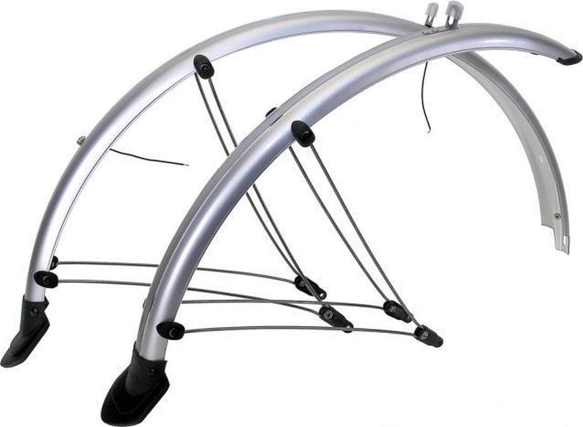 M-wave Spatbordenset 26 Inch 60 Mm Zilver