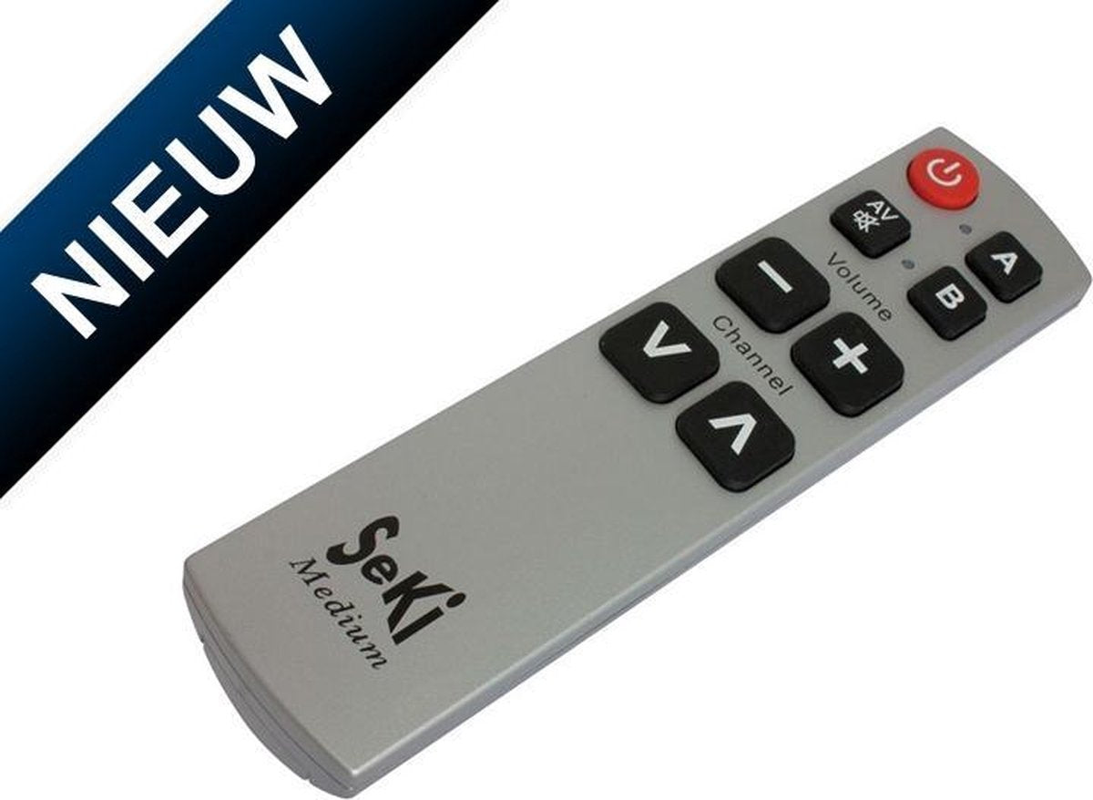 Senioren / Slechtzienden universele afstandsbediening Seki Medium - Zilver