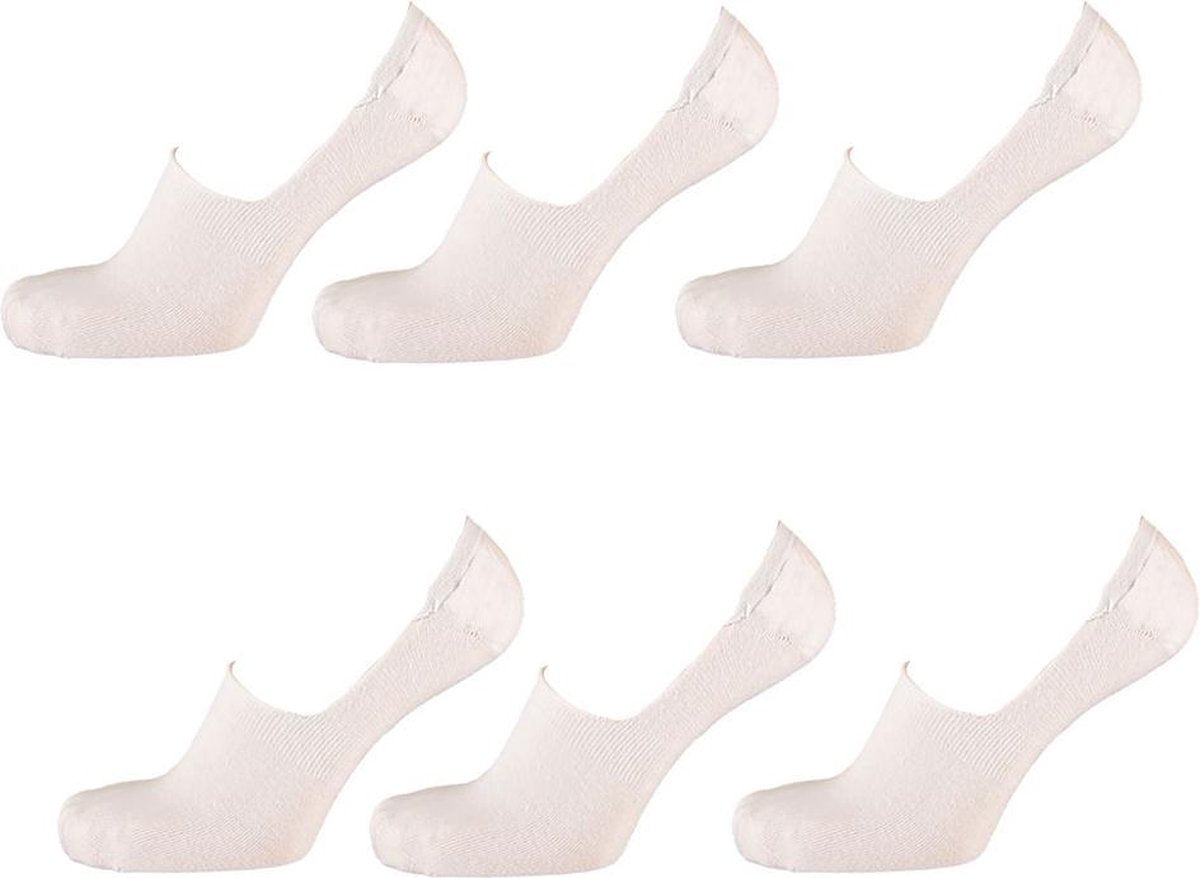 Apollo 6P Invisible Sneakersokken White - Maat 36-41