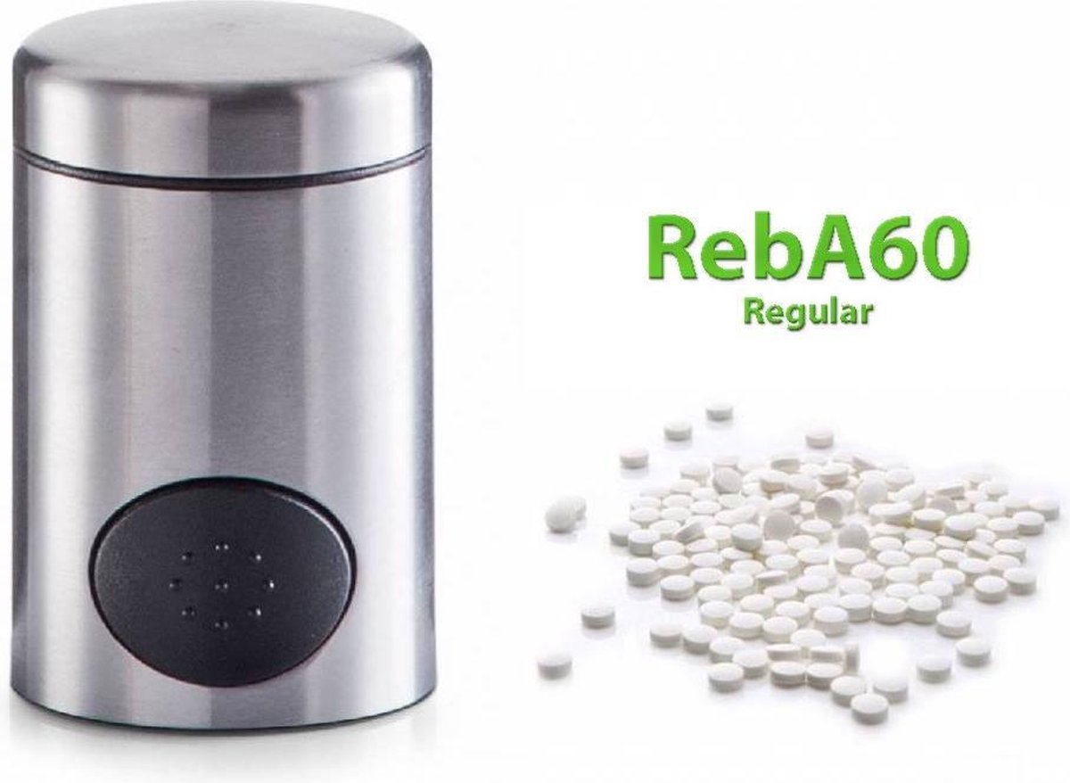 Stevia Extract Zoetjes RebA60 Regular in dispenser 300 tabs