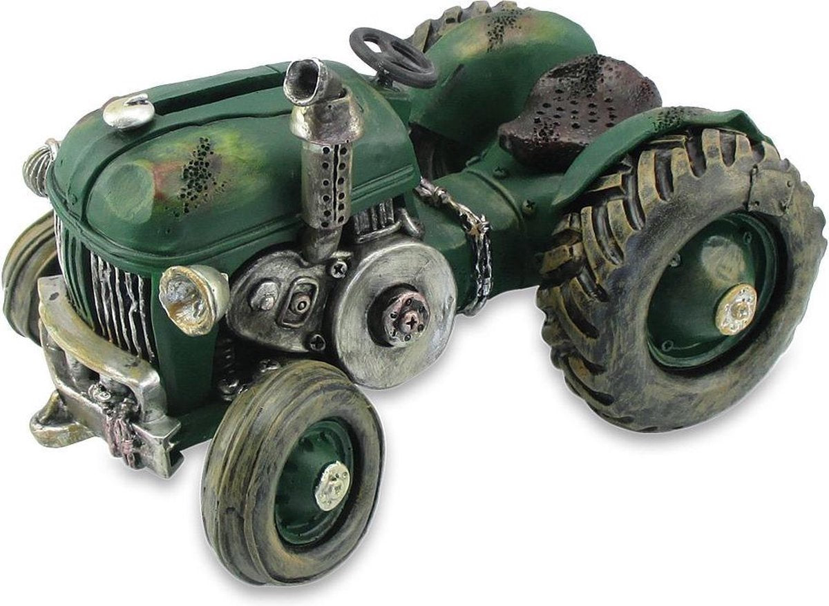 Spaarpot trekker groen oldtimer boerenleven