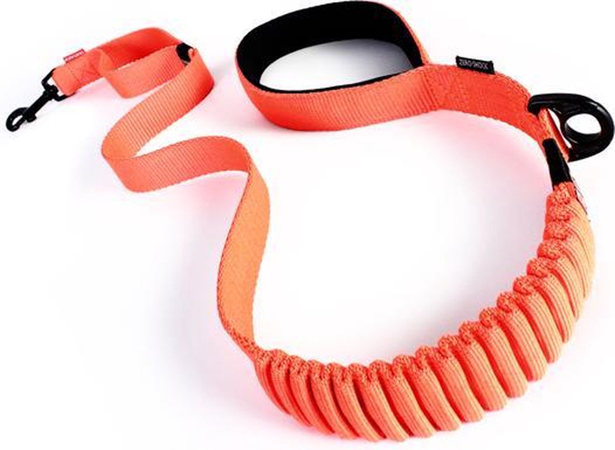 EzyDog Zero Shock - Lange Hondenriem - 120cm - Oranje