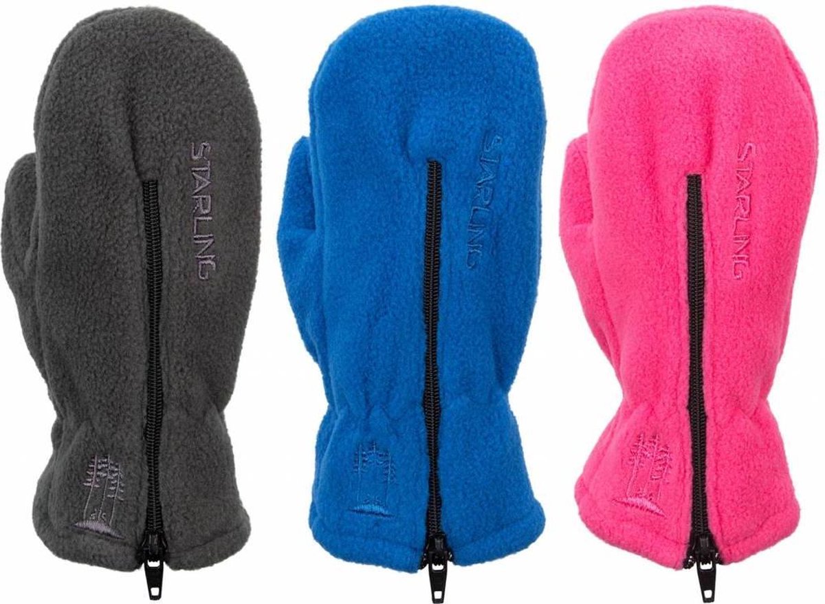 Starling Wanten Fleece Jr - Snow - Blauw - 1
