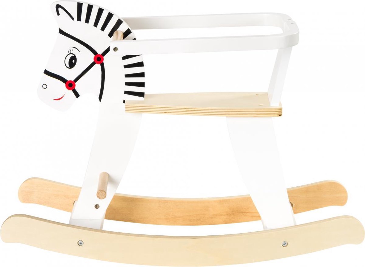 Mamabrum Houten Hobbelpaard hout - Wit - 1 jaar + - Hobbel Paard / Dier